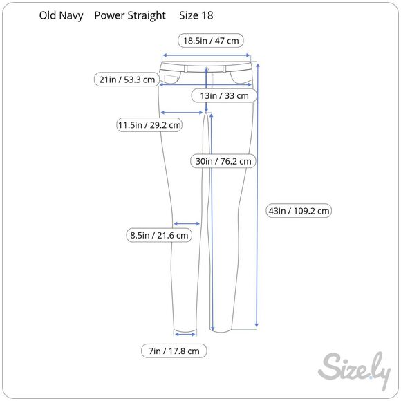Old Navy Women's Power Straight High Rise Secret Slim Pockets Jeans Size 18 NWT - Picture 6 of 6